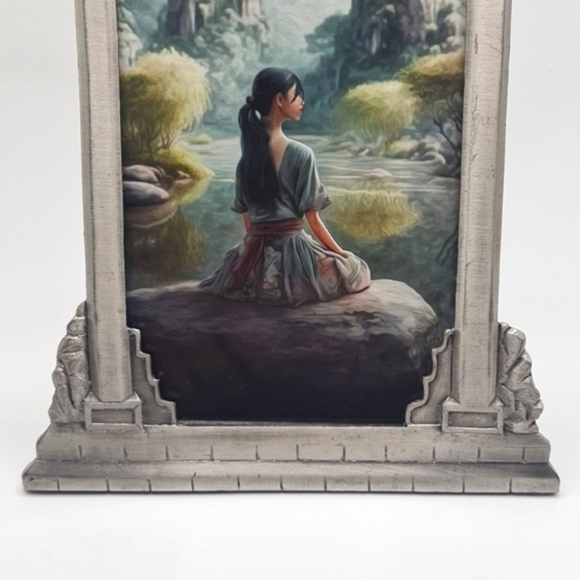 Samurai Temple Framed Art Woman Meditating‎ Fantasy Oil Painting Print - Picture 3 of 12